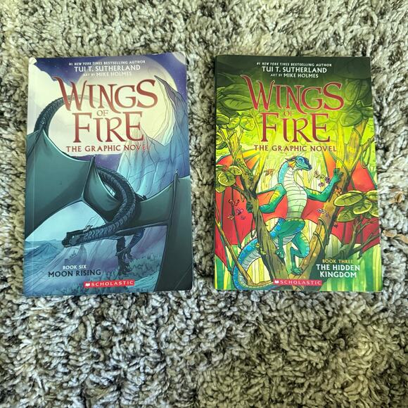 None and/or Unknown Other - Lot 2 Wings of Fire Books Paperback Graphic Novel 3 6 Moon Rising Hidden Kingdom